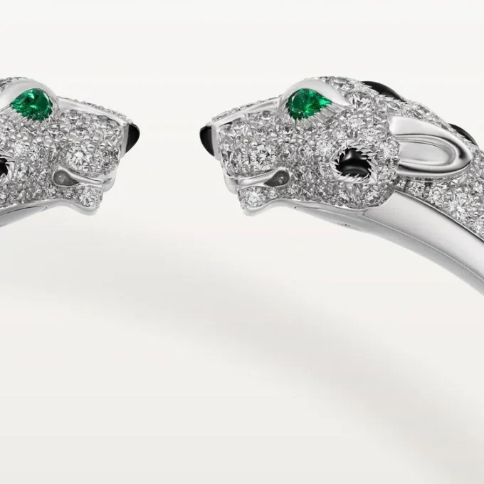 Bracciale Panthere De Cartier, articolato, con pavé