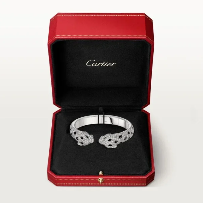 Bracciale Panthere De Cartier, articolato, con pavé