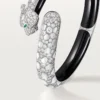 Bracciale Panthere De Cartier, laccato nero, pavé