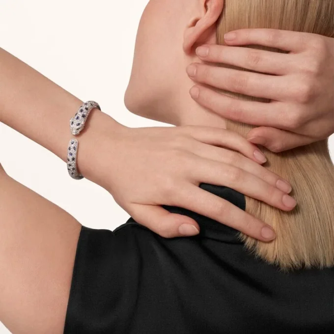 Bracciale Panthere De Cartier, modello medio, pavé