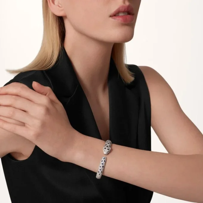 Bracciale Panthere De Cartier, modello medio, pavé