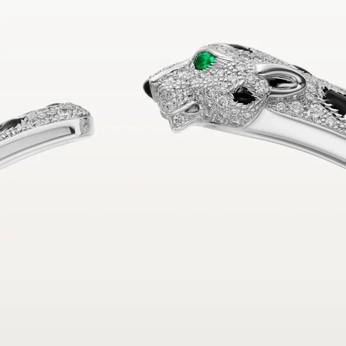 Bracciale Panthere De Cartier, modello medio, pavé