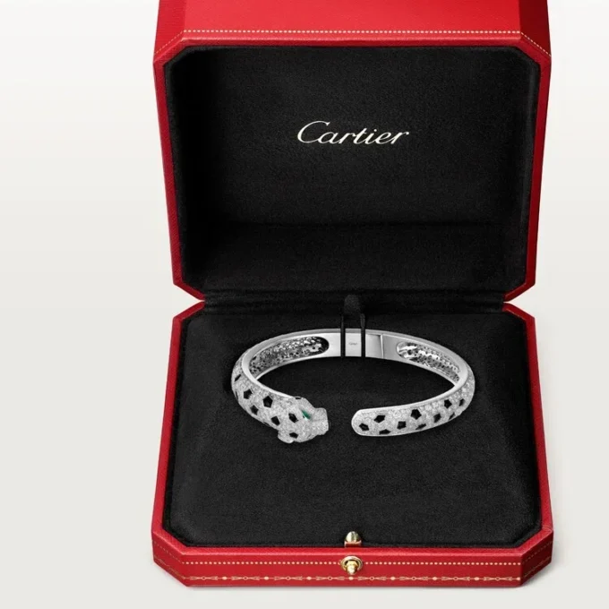 Bracciale Panthere De Cartier, modello medio, pavé