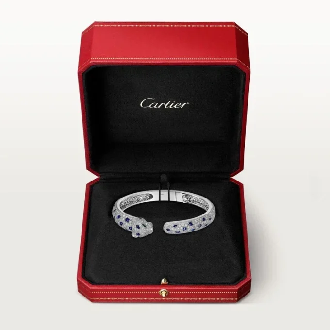 Bracciale Panthere De Cartier, modello medio, pavé