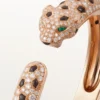 Bracciale Panthere De Cartier, modello medio, semi-pavé