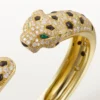 Bracciale Panthere De Cartier, modello medio, semi-pavé