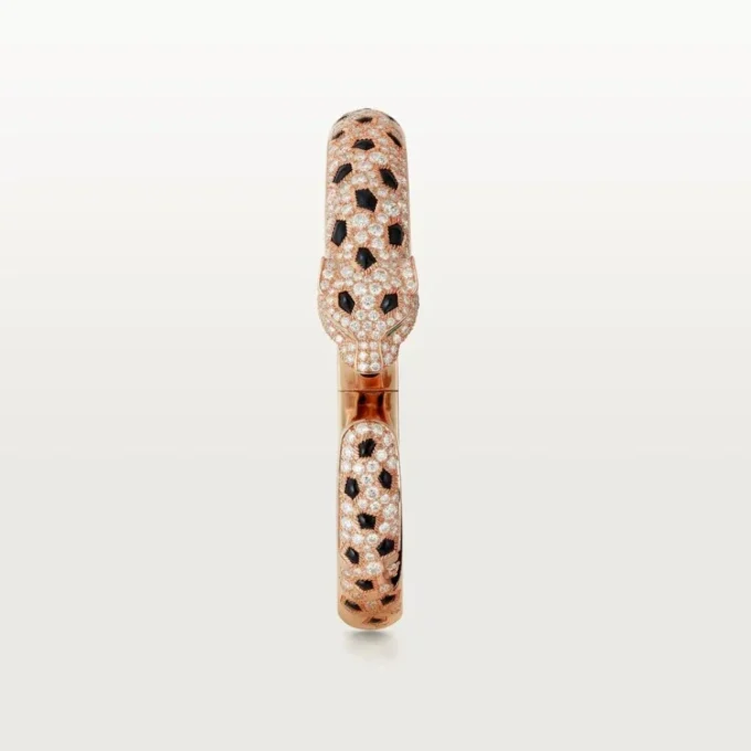 Bracciale Panthere De Cartier, modello medio, semi-pavé