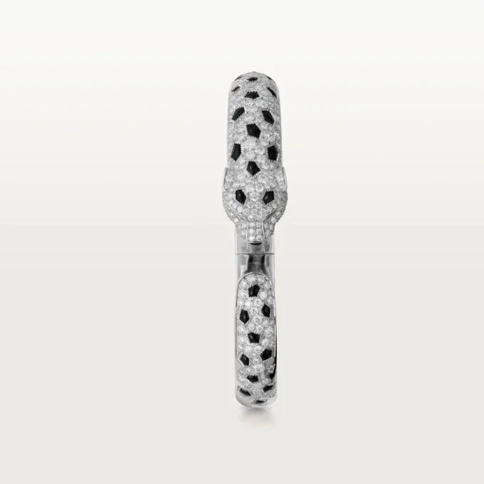 Bracciale Panthere De Cartier, modello medio, semi-pavé