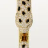 Bracciale Panthere De Cartier, modello medio, semi-pavé
