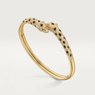 Bracciale Panthere De Cartier, modello piccolo, semi-pavé