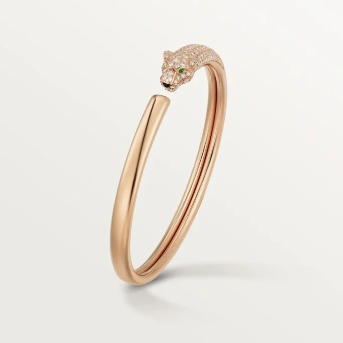 Bracciale Panthere De Cartier, modello piccolo, semi-pavé
