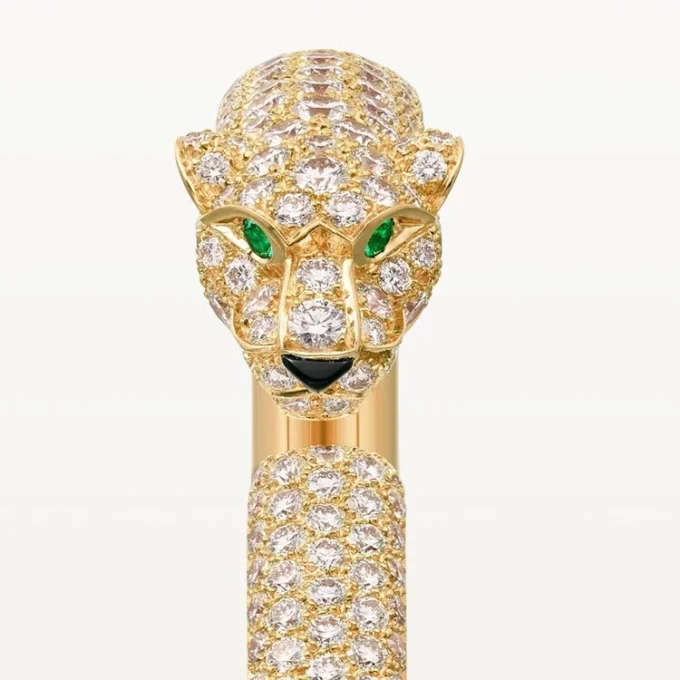 Bracciale Panthere De Cartier, modello piccolo, semi-pavé