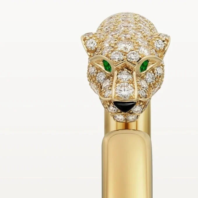Bracciale Panthere De Cartier, modello piccolo, semi-pavé