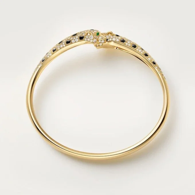 Bracciale Panthere De Cartier, modello piccolo, semi-pavé