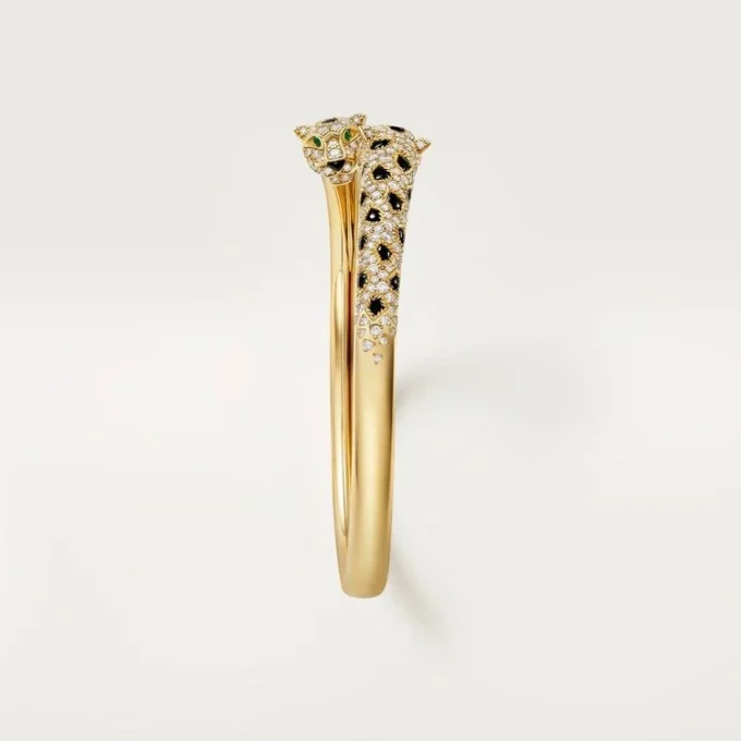Bracciale Panthere De Cartier, modello piccolo, semi-pavé
