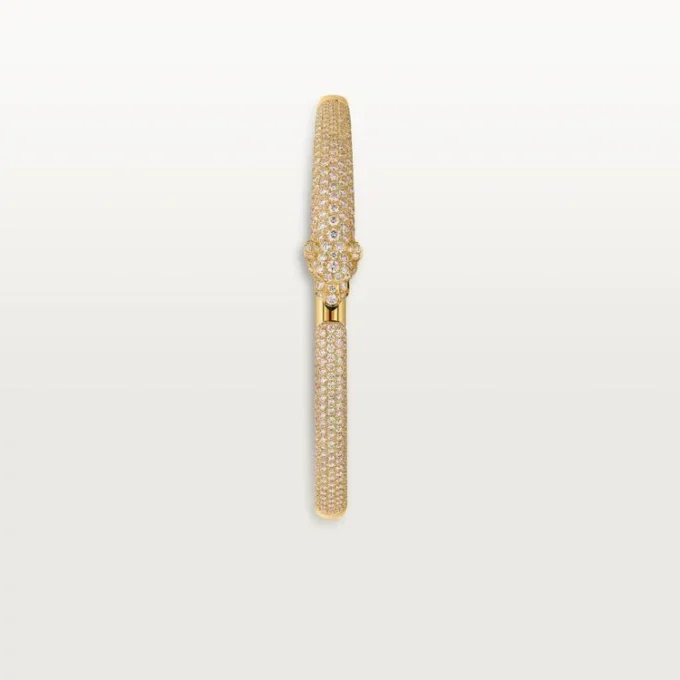 Bracciale Panthere De Cartier, modello piccolo, semi-pavé