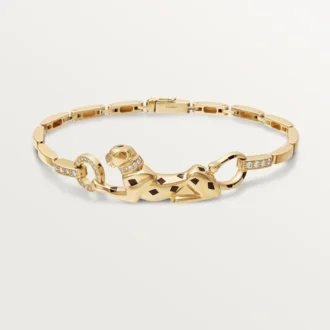 Bracciale Panthere De Cartier – Oro giallo, lacca, diamanti, granati tsavoriti, onice – Cartier