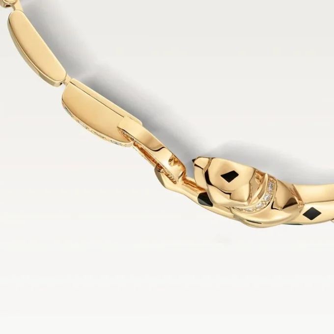 Bracciale Panthere De Cartier – Oro giallo, lacca, diamanti, granati tsavoriti, onice – Cartier