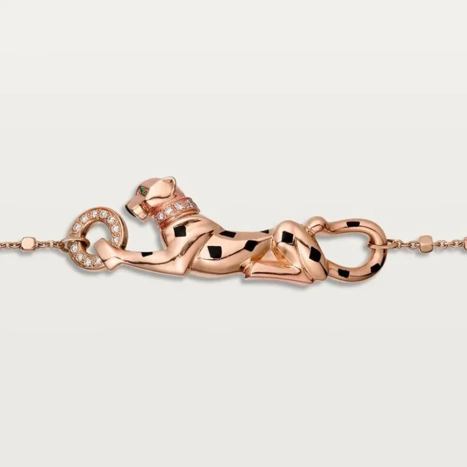 Bracciale Panthere De Cartier, su catena, diamanti