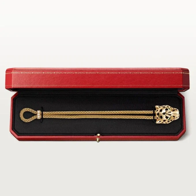 Bracciale Panthere De Cartier, su catena, diamanti