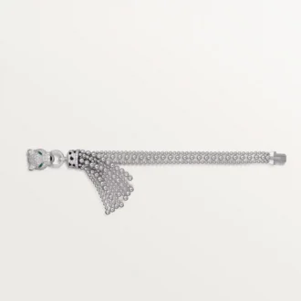 Bracciale Panthere De Cartier, su catena, semi-pavé