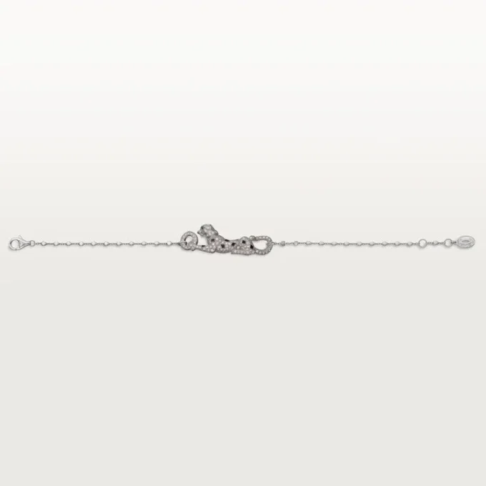 Bracciale Panthere De Cartier, su catena, semi-pavé