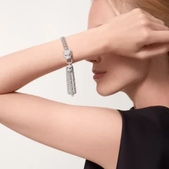 Bracciale Panthere De Cartier, su catena, semi-pavé
