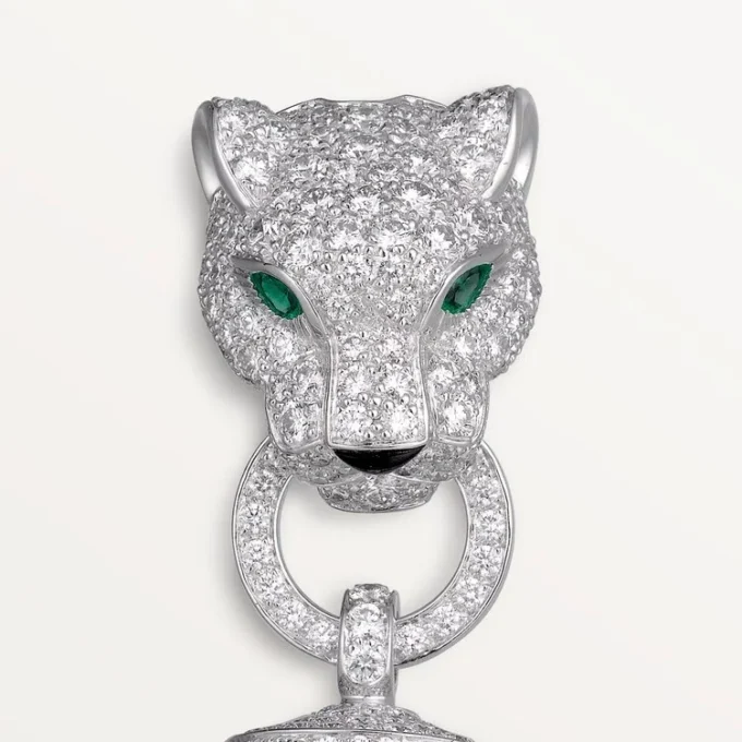 Bracciale Panthere De Cartier, su catena, semi-pavé