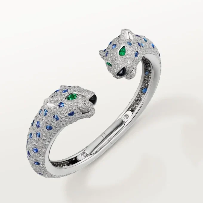 Bracciale Panthere De Cartier, zaffiro, pavé
