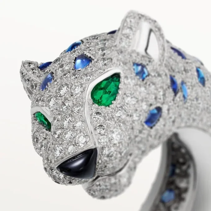 Bracciale Panthere De Cartier, zaffiro, pavé