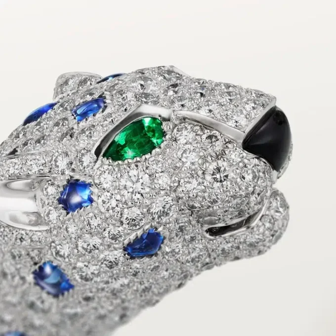 Bracciale Panthere De Cartier, zaffiro, pavé