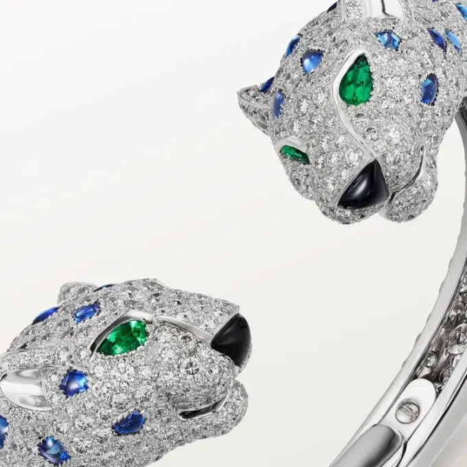Bracciale Panthere De Cartier, zaffiro, pavé