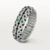 Bracciale rigido Panthere De Cartier, smeraldo, pavé