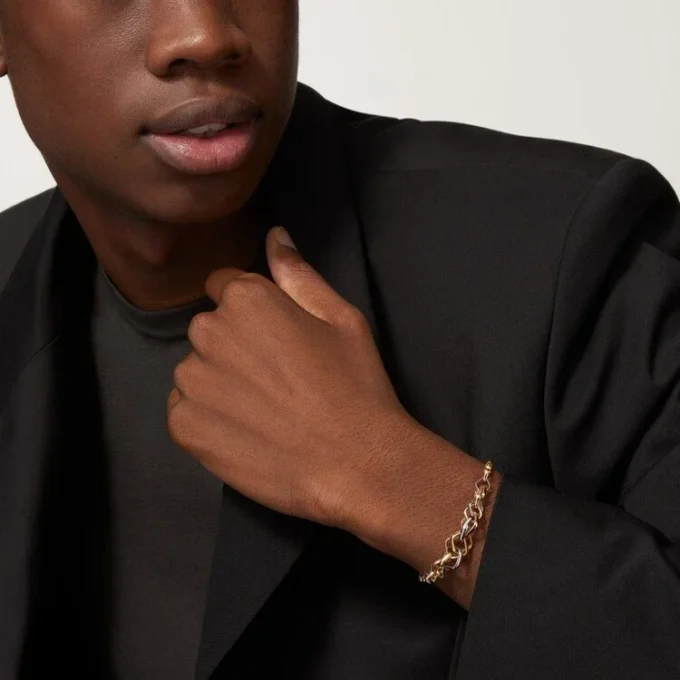 Bracciale Trinity, a forma di cuscino