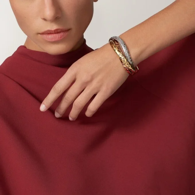 Bracciale Trinity, laccato, diamanti