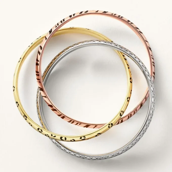 Bracciale Trinity, laccato, diamanti