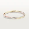 Bracciale Trinity, modello piccolo, semi-pavé