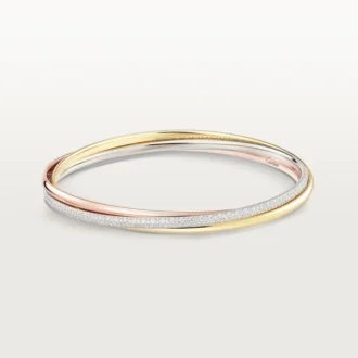 Bracciale Trinity, modello piccolo, semi-pavé