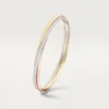 Bracciale Trinity, modello piccolo, semi-pavé