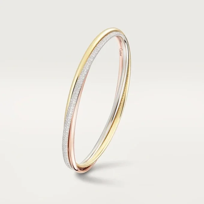 Bracciale Trinity, modello piccolo, semi-pavé