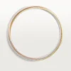 Bracciale Trinity, modello piccolo, semi-pavé