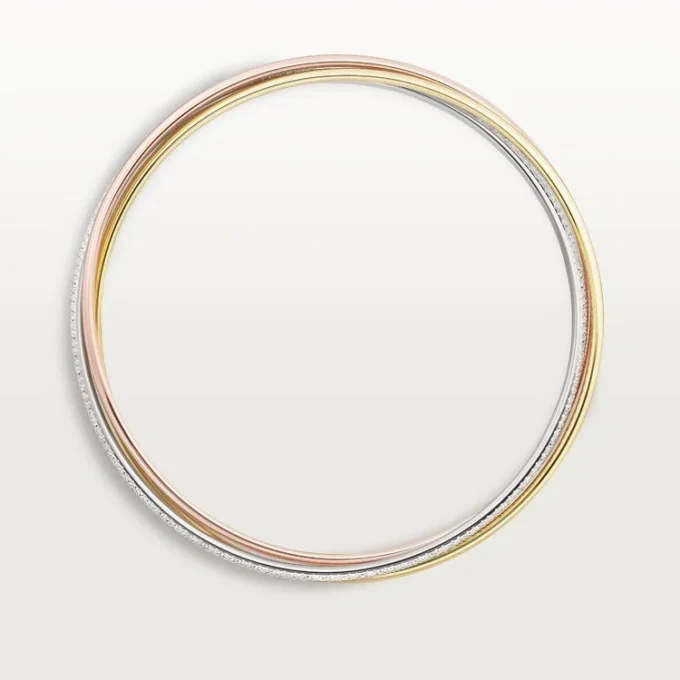 Bracciale Trinity, modello piccolo, semi-pavé