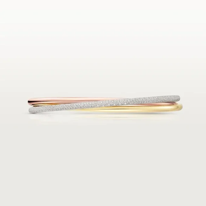 Bracciale Trinity, modello piccolo, semi-pavé
