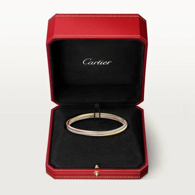 Bracciale Trinity, modello piccolo, semi-pavé