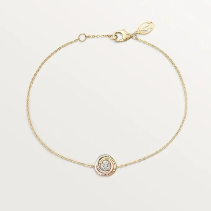 Bracciale Trinity, su catena, 1 diamante