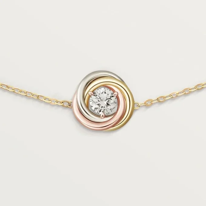 Bracciale Trinity, su catena, 1 diamante