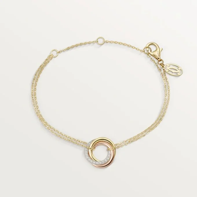 Bracciale Trinity, su catena, diamanti