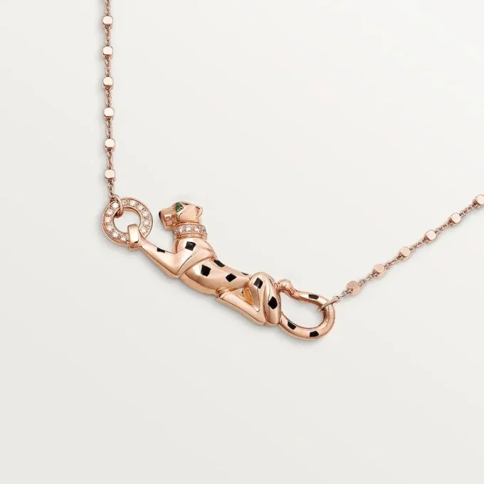 Collana Panthere De Cartier – Oro rosa, granati tsavoriti, diamanti – Cartier