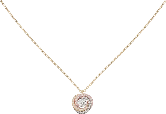 Ciondolo Trinity, 1 diamante, pavé