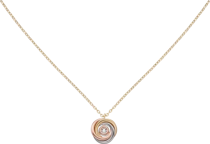 Ciondolo Trinity, 1 diamante, pavé